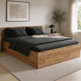 Home Collective Bett Doppelbett Bettgestell Stauraumbett | Schlafzimmer Jugendzimmer Möbel | inkl. Lattenrost | erhältliche Größen 90x200, 120x200, 140x200, 160x200, 180x200 cm