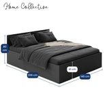 Home Collective Bett Doppelbett Bettgestell Stauraumbett | Schlafzimmer Jugendzimmer Möbel | inkl. Lattenrost | erhältliche Größen 90x200, 120x200, 140x200, 160x200, 180x200 cm