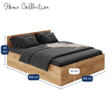 Home Collective Bett Doppelbett Bettgestell Stauraumbett | Schlafzimmer Jugendzimmer Möbel | inkl. Lattenrost | erhältliche Größen 90x200, 120x200, 140x200, 160x200, 180x200 cm
