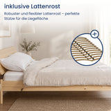 Home Collective Bett Doppelbett Holzbett Bettgestell Massivholzbett | Schlafzimmer Möbel | Japandi Skandi Design  | erhältliche Größen 120x200, 140x200, 160x200, 180x200 cm