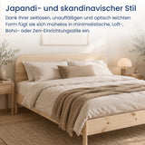 Home Collective Bett Doppelbett Holzbett Bettgestell Massivholzbett | Schlafzimmer Möbel | Japandi Skandi Design  | erhältliche Größen 120x200, 140x200, 160x200, 180x200 cm