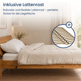Home Collective Bett Doppelbett Holzbett Bettgestell Massivholzbett | Schlafzimmer Möbel | Japandi Skandi Design  | erhältliche Größen 120x200, 140x200, 160x200, 180x200 cm