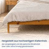 Home Collective Bett Doppelbett Holzbett Bettgestell Massivholzbett | Schlafzimmer Möbel | Japandi Skandi Design  | erhältliche Größen 120x200, 140x200, 160x200, 180x200 cm