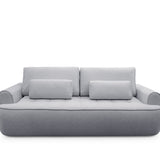 Home Collective Sofa Couch Schlafsofa ausziehbar inkl. Bettkasten Schlafcouch Gästebett 250 cm | weicher Velours & Easy Clean | Wohnzimmer Sofa quadratische Steppung | inkl. Kissen