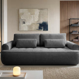 Home Collective Sofa Couch Schlafsofa ausziehbar inkl. Bettkasten Schlafcouch Gästebett 250 cm | weicher Velours & Easy Clean | Wohnzimmer Sofa quadratische Steppung | inkl. Kissen
