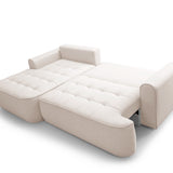 Home Collective Ecksofa Sofa Couch Wohnlandschaft ausziehbar inkl. Bettkasten Schlafsofa Gästebett 260x165 cm | weicher Velours & Easy Clean | Wohnzimmer Sofa L-Form | inkl. Kissen
