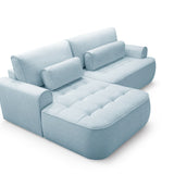 Home Collective Ecksofa Sofa Couch Wohnlandschaft ausziehbar inkl. Bettkasten Schlafsofa Gästebett 260x165 cm | weicher Velours & Easy Clean | Wohnzimmer Sofa L-Form | inkl. Kissen