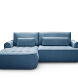 Home Collective Ecksofa Sofa Couch Wohnlandschaft ausziehbar inkl. Bettkasten Schlafsofa Gästebett 260x165 cm | weicher Velours & Easy Clean | Wohnzimmer Sofa L-Form | inkl. Kissen