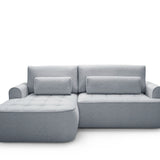 Home Collective Ecksofa Sofa Couch Wohnlandschaft ausziehbar inkl. Bettkasten Schlafsofa Gästebett 260x165 cm | weicher Velours & Easy Clean | Wohnzimmer Sofa L-Form | inkl. Kissen