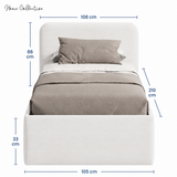 Home Collective Polsterbett Doppelbett Bett mit verstellbarem Lattenrost & Stauraum, viele Größen verfügbar Kordstoff