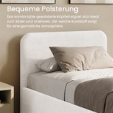 Home Collective Polsterbett Doppelbett Bett mit verstellbarem Lattenrost & Stauraum, viele Größen verfügbar Kordstoff
