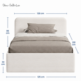 Home Collective Polsterbett Doppelbett Bett mit verstellbarem Lattenrost & Stauraum, viele Größen verfügbar Kordstoff