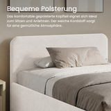 Home Collective Polsterbett Doppelbett Bett mit verstellbarem Lattenrost & Stauraum, viele Größen verfügbar Kordstoff