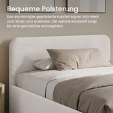 Home Collective Polsterbett Doppelbett Bett mit verstellbarem Lattenrost & Stauraum, viele Größen verfügbar Kordstoff