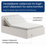 Home Collective Polsterbett Doppelbett Bett mit verstellbarem Lattenrost & Stauraum, viele Größen verfügbar Kordstoff