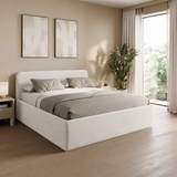 Home Collective Polsterbett Doppelbett Bett mit verstellbarem Lattenrost & Stauraum, viele Größen verfügbar Kordstoff