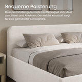 Home Collective Polsterbett Doppelbett Bett mit verstellbarem Lattenrost & Stauraum, viele Größen verfügbar Kordstoff