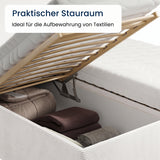 Home Collective Polsterbett Doppelbett Bett mit verstellbarem Lattenrost & Stauraum, viele Größen verfügbar Kordstoff