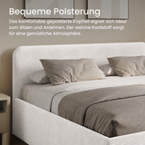 Home Collective Polsterbett Doppelbett Bett mit verstellbarem Lattenrost & Stauraum, viele Größen verfügbar Kordstoff