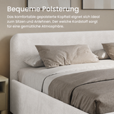 Home Collective Polsterbett Doppelbett Bett mit verstellbarem Lattenrost & Stauraum, viele Größen verfügbar Kordstoff