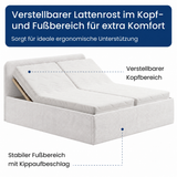 Home Collective Polsterbett Doppelbett Bett mit verstellbarem Lattenrost & Stauraum, viele Größen verfügbar Kordstoff