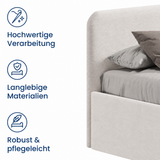 Home Collective Polsterbett Doppelbett Bett mit verstellbarem Lattenrost & Stauraum, viele Größen verfügbar Kordstoff
