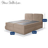 Home Collective Boxspringbett mit Bettkasten und Topper Boxspringbett mit Bettkasten mit Bonell-Matratze Amari-Polsterstoff, seitlich aufklappbar, HR-Schaum-Kopfteil