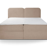 Home Collective Boxspringbett mit Bettkasten und Topper Boxspringbett mit Bettkasten mit Bonell-Matratze Amari-Polsterstoff, seitlich aufklappbar, HR-Schaum-Kopfteil