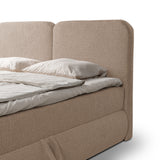 Home Collective Boxspringbett mit Bettkasten und Topper Boxspringbett mit Bettkasten mit Bonell-Matratze Amari-Polsterstoff, seitlich aufklappbar, HR-Schaum-Kopfteil