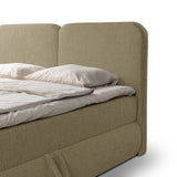 Home Collective Boxspringbett mit Bettkasten und Topper Boxspringbett mit Bettkasten mit Bonell-Matratze Amari-Polsterstoff, seitlich aufklappbar, HR-Schaum-Kopfteil