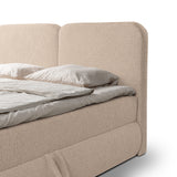 Home Collective Boxspringbett mit Bettkasten und Topper Boxspringbett mit Bettkasten mit Bonell-Matratze Amari-Polsterstoff, seitlich aufklappbar, HR-Schaum-Kopfteil