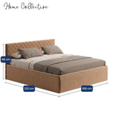 Polsterbett Bett Doppelbett mit Bettkasten Lattenrost Kopfteil 98 cm | Glanz-Velours Bezug | verstellbarer Lattenrost | Made in Germany