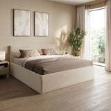 Polsterbett Bett Doppelbett mit Bettkasten Lattenrost Kopfteil 98 cm | Glanz-Velours Bezug | verstellbarer Lattenrost | Made in Germany
