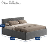 Polsterbett Bett Doppelbett mit Bettkasten Lattenrost Kopfteil 98 cm | Glanz-Velours Bezug | verstellbarer Lattenrost | Made in Germany