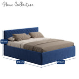 Polsterbett Bett Doppelbett mit Bettkasten Lattenrost Kopfteil 98 cm | Glanz-Velours Bezug | verstellbarer Lattenrost | Made in Germany