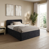 Home Collective Polsterbett Bett Doppelbett mit Bettkasten Lattenrost Kopfteil 86 cm | Micro-Velours Bezug | verstellbarer Lattenrost | Made in Germany