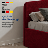 Home Collective Polsterbett Bett Doppelbett mit Bettkasten Lattenrost Kopfteil 86 cm | Micro-Velours Bezug | verstellbarer Lattenrost | Made in Germany