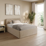 Home Collective Polsterbett Bett Doppelbett mit Bettkasten Lattenrost Kopfteil 86 cm | Micro-Velours Bezug | verstellbarer Lattenrost | Made in Germany