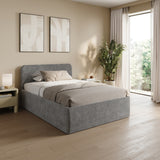 Home Collective Polsterbett Bett Doppelbett mit Bettkasten Lattenrost Kopfteil 86 cm | Micro-Velours Bezug | verstellbarer Lattenrost | Made in Germany