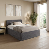 Home Collective Polsterbett Bett Doppelbett mit Bettkasten Lattenrost Kopfteil 86 cm | Micro-Velours Bezug | verstellbarer Lattenrost | Made in Germany