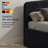 Home Collective Polsterbett Bett Doppelbett mit Bettkasten Lattenrost Kopfteil 86 cm | Micro-Velours Bezug | verstellbarer Lattenrost | Made in Germany