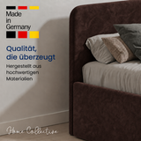 Home Collective Polsterbett Bett Doppelbett mit Bettkasten Lattenrost Kopfteil 86 cm | Micro-Velours Bezug | verstellbarer Lattenrost | Made in Germany