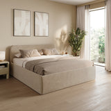 Home Collective Polsterbett Bett Doppelbett mit Bettkasten Lattenrost Kopfteil 86 cm | Micro-Velours Bezug | verstellbarer Lattenrost | Made in Germany