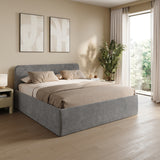Home Collective Polsterbett Bett Doppelbett mit Bettkasten Lattenrost Kopfteil 86 cm | Micro-Velours Bezug | verstellbarer Lattenrost | Made in Germany
