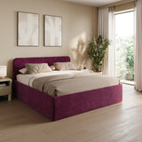 Home Collective Polsterbett Bett Doppelbett mit Bettkasten Lattenrost Kopfteil 86 cm | Micro-Velours Bezug | verstellbarer Lattenrost | Made in Germany