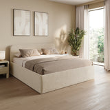 Home Collective Polsterbett Bett Doppelbett mit Bettkasten Lattenrost Kopfteil 86 cm | Micro-Velours Bezug | verstellbarer Lattenrost | Made in Germany