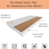 Lit enfant 70x140 | 80x160 cm avec matelas et tiroir, protection antichute &amp; sommier à lattes en blanc et avec motifs (pompiers, police, princesse, dinosaure...) pour garçons et filles