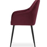 Chaise rembourrée, chaise de salle à manger, chaise de salon - idéale pour le salon, le bureau, la chambre, la salle à manger ou la salle d'attente - solution d'assise durable et confortable - pieds noirs