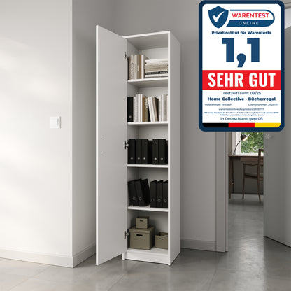 Schrank Mehrzweckschrank, 40cm Breite 180cm Höhe mit vier Einlegeböden schmaler Aktenschrank Organizer Kleiderschrank aus MDF Holz