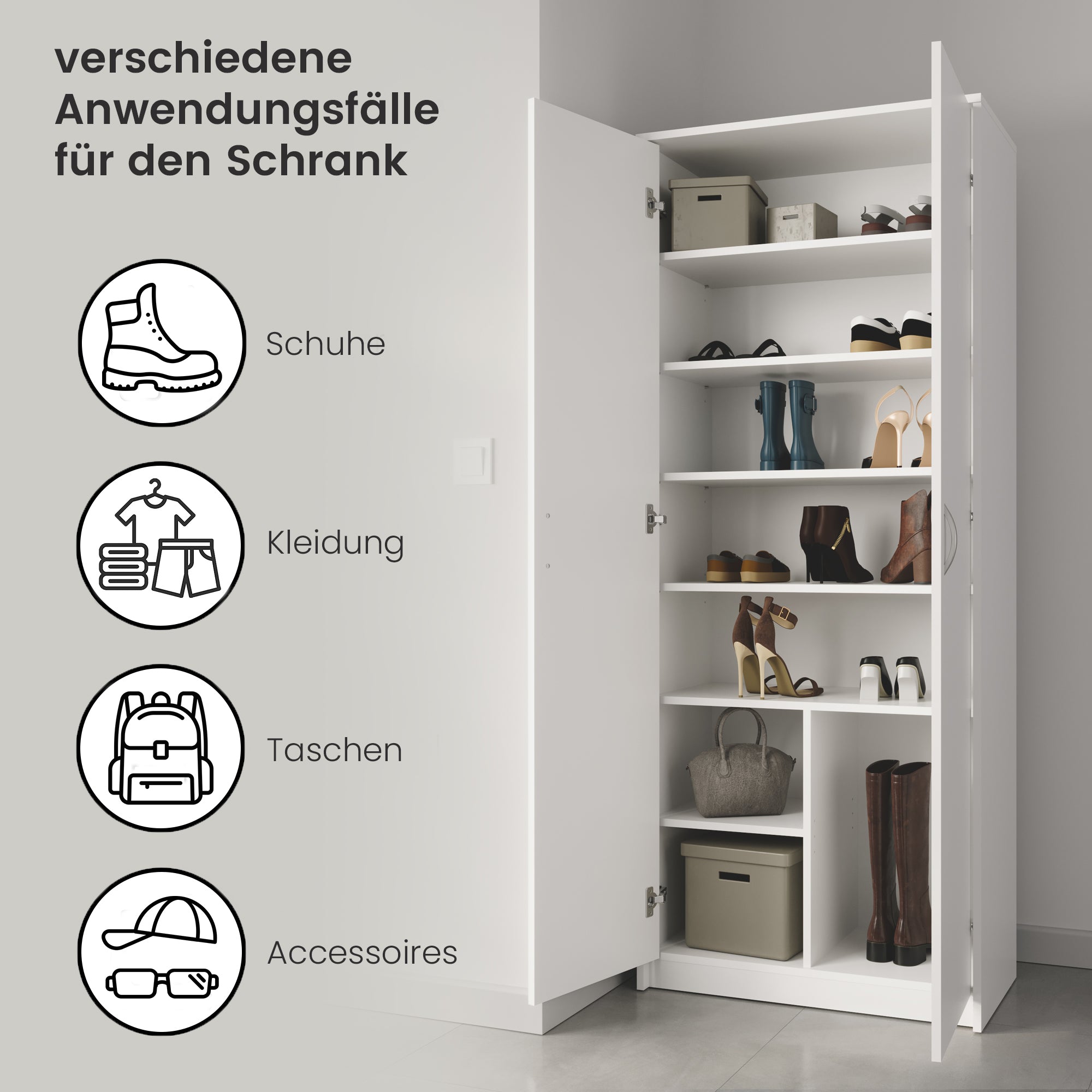 Schrank Mehrzweckschrank 74cm Breite 180cm Höhe mit vier oder sechs Ei – HomeCollectiveBerlin